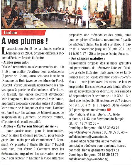 article de presse